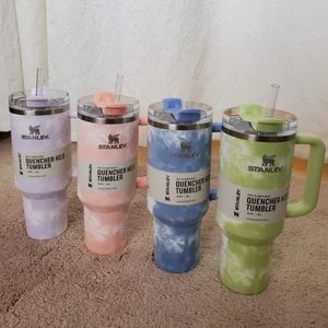Stanley Quencher 40oz tumbler target limited edition tie dye bundle (4 tumblers)